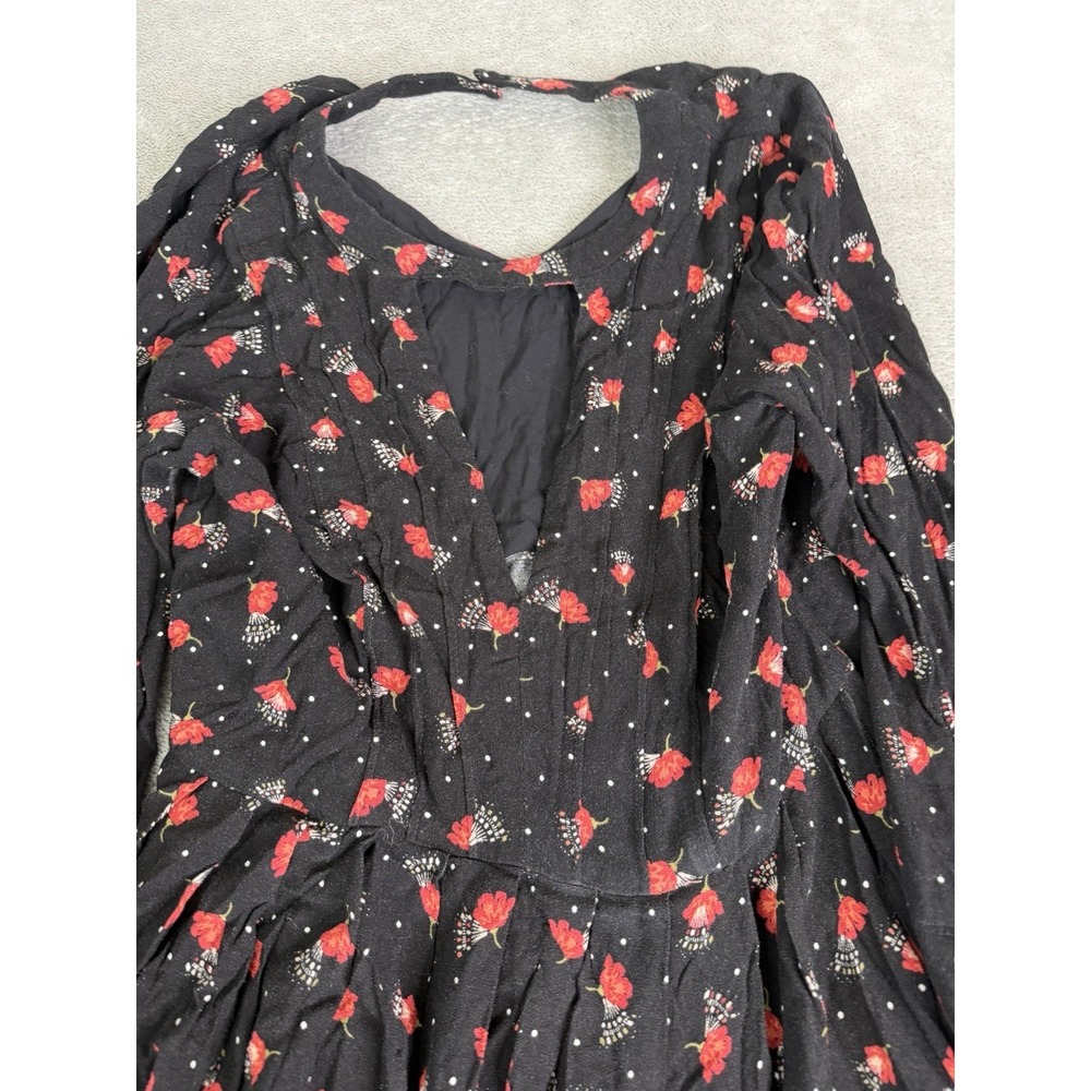 Free People Tegan Mini Dress Women's Size 6 Black - Picture 3 of 9